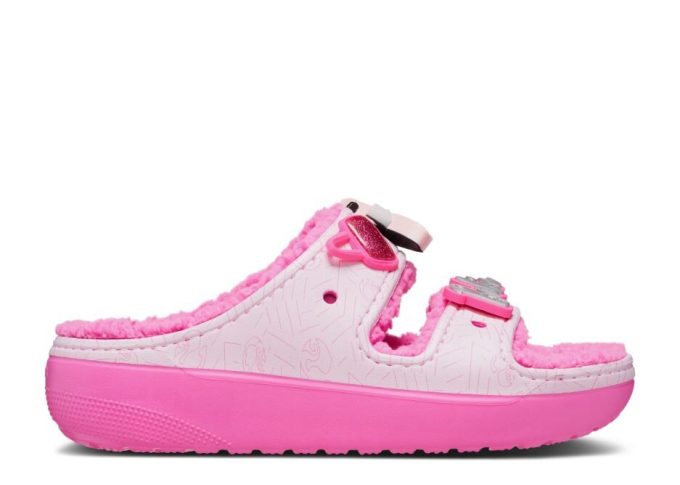 Barbie x klassische Cozzzy-Sandale „Electric Pink“