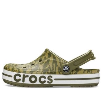 Crocs 4 Printing Camouflage Grüne Unisex-Sandalen 206232-354