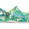 Crocs 4 Printing Outdoor Flat Heel Beach Sports Weiß Grün Sandalen „Weiß Grün“ 206230-1C8