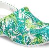 Crocs 4 Printing Outdoor Flat Heel Beach Sports Weiß Grün Sandalen „Weiß Grün“ 206230-1C8