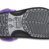 Crocs Baya gefütterte Fuzz Strap Clogs „Schwarz Lila“ 20663309V