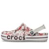 Crocs Bayaband Printed Classic Clogs „Weiß Braun Rot“ 205840-1CD