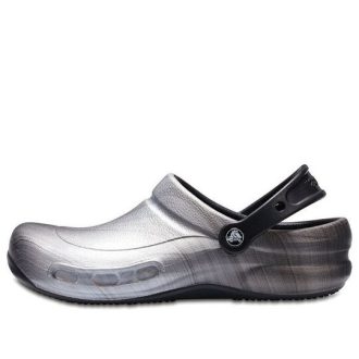 Crocs Bistro Graphic Clogs „Silber Schwarz“ 204044-041
