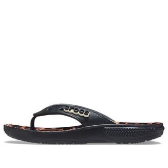 Crocs Classic Animal Flip-Flops Unisex Leopardenmuster „Black Leopard“ 207872-0CU