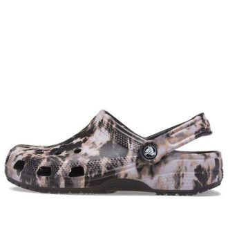 Crocs Classic Bleach Dye Clogs „Schwarz Weiß“ 207326-001