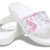 Crocs Classic Bleach Dye Slides „Weiß Pink“ 207411-94S