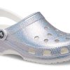 Crocs Classic Casual Unisex Metallic Silber Pink Sandalen 207551-90H