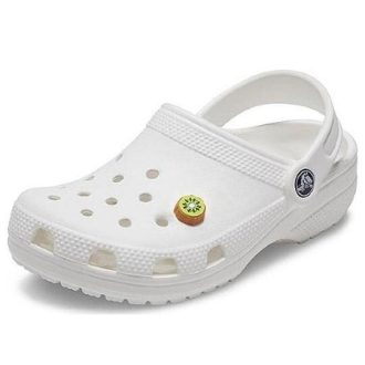 Crocs Classic Charm Kiwi Slice Clogs „Weiß“ 21SF10008477