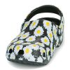 Crocs Classic Clo Daisy Full Print Sandalen Unisex Schwarz 206375-0ZI
