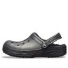 Crocs Classic Clog Crocs Stay Warm Verschleißfeste Sport-Sandalen für Unisex, Schwarz, 16244-060