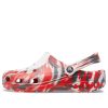 Crocs Classic Clog Marble Beach Sports Unisex Rot Weiß Sandalen „Red White“ 206867-884