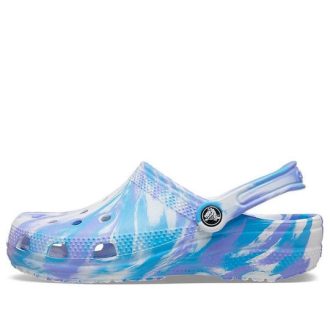Crocs Classic Clog Marble Beach Sports Unisex Weiß Blau Sandalen „Weiß Blau“ 206867-1FK