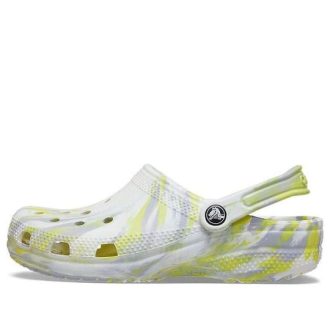 Crocs Classic Clog Marble Beach Sports Unisex Weiß Grau Sandalen „Weiß Grau“ 206867-1FJ