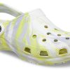 Crocs Classic Clog Marble Beach Sports Unisex Weiß Grau Sandalen „Weiß Grau“ 206867-1FJ