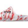 Crocs Classic Clog Marble Beach Unisex Rot Weiß Hausschuhe „Red White“ 206879-884