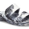 Crocs Classic Clog Marble Strandsport-Hausschuhe Unisex Weiß Schwarz 207701-103
