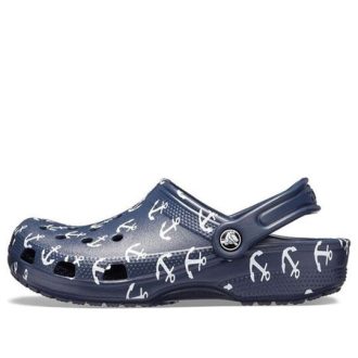 Crocs Classic Clog Printing Sandalen Tiefblau 206053-462