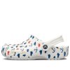 Crocs Classic Clog Printing Sandalen Weiß Blau 206053-94S