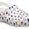 Crocs Classic Clog Printing Sandalen Weiß Blau 206053-94S