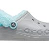 Crocs Classic Clog Stay Warm Fleece Lined Schuh Unisex Grau Blau 206633-0IG