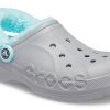 Crocs Classic Clog Stay Warm Fleece Lined Schuh Unisex Grau Blau 206633-0IG