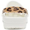 Crocs Classic Clog Strandsandalen Leopardenmuster Weiß 206638-1D1