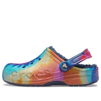 Crocs Classic Clog Tie Dye Printing Schuh Tiefblau Unisex 207329-95T