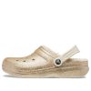 Crocs Classic Clogs mit Glitzerfutter „Gold“ 504271