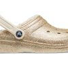 Crocs Classic Clogs mit Glitzerfutter „Gold“ 504271