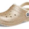 Crocs Classic Clogs mit Glitzerfutter „Gold“ 504271