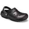 Crocs Classic Clogs mit Glitzerfutter „Schwarz“ 205842001