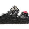 Crocs Classic Cozzzy Disco Glitter Sandalen „Schwarz“ 208074-0C4