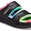 Crocs Classic Cozzzy Spray Dye Sandalen „Schwarz Multi“ 208046-0C4
