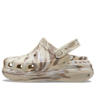 Crocs Classic Crush Marmorierter Clog „Bone Multi“ 208265-2Y3