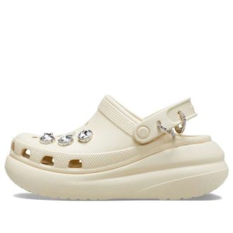 Crocs Classic Crush Punk Clogs „Knochen“ 208219-2Y2