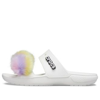 Crocs Classic Fur Sure 2 Riemen Sandalen „Weiß“ 207405-100