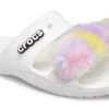 Crocs Classic Fur Sure 2 Riemen Sandalen „Weiß“ 207405-100