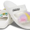 Crocs Classic Fur Sure 2 Riemen Sandalen „Weiß“ 207405-100