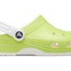 Crocs Classic Glow in the Dark Clogs „Limettengrün Weiß“ 209101-3UH