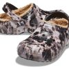 Crocs Classic Lined Bleach Dye Clogs „Schwarz Weiß Beige“ 207299-001