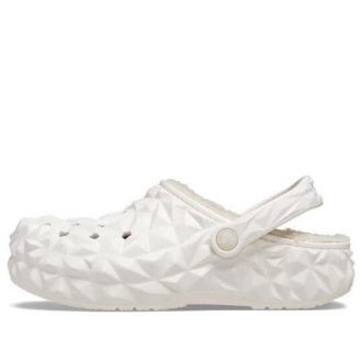 Crocs Classic Lined Geometric Clogs „Weiß“ 210069-100