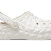 Crocs Classic Lined Geometric Clogs „Weiß“ 210069-100