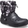 Crocs Classic Lined Neo Puff Tie Dye Stiefel „Schwarz Weiß“ 207328-001