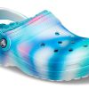 Crocs Classic Lined Solarized Clogs „Weiß Blau Aqua“ 207560-4SU