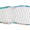 Crocs Classic Lined Solarized Clogs „Weiß Blau Aqua“ 207560-4SU