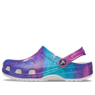 Crocs Classic Pattern Weiß-Lila Sandalen „Weiß-Lila“ 206565-14N