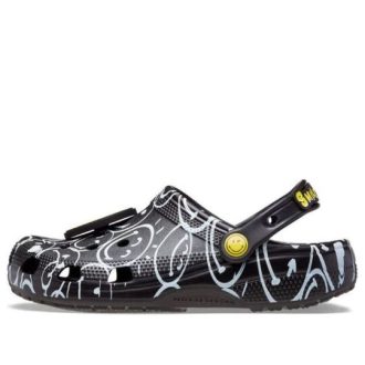 Crocs Classic Smiley World Clogs „Schwarz Weiß“ 207971-0C4