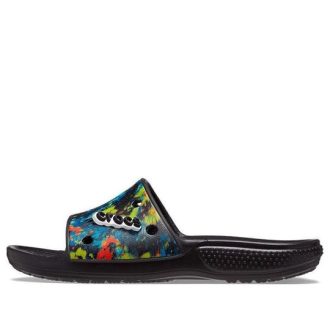 Crocs Classic Tie-Dye Graphic Slide „Schwarz“ 206520-988