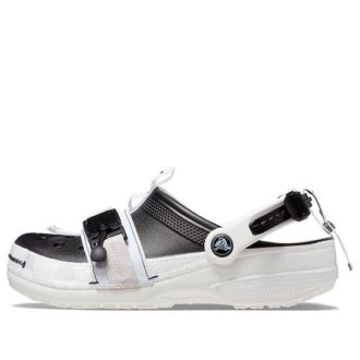 Crocs Classic Zip Tie Buckle Clogs „Schwarz Weiß“ 208127-066