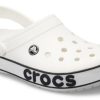 Crocs Crocband Bold Logo Clog Weiße Sandalen 206021-103